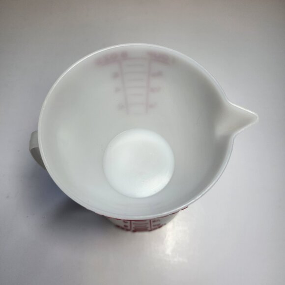 Tupperware Wet/Dry Double Measuring Cup 8 oz. Hourglass 2-Sided Plastic Vintage - Picture 6 of 6